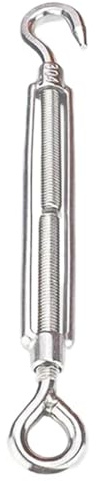 Tendeur de fil de fer à crochet et à œil, Tendeur à crochet et œillet en acier inoxydable 304, 1 pièce, M4-M10, dispositif de tension de câble métallique, type OC, accessoires de quincaillerie(M10)