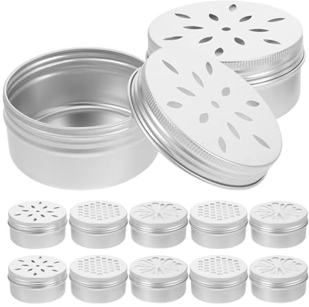 minkissy Boîtes Rondes Légères et Portables Lot de 12 en Aluminium 80g avec Couvercles à Vis pour Cire à Cheveux en Voyage ou Salon