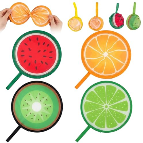 YFHUVB 4 Pcs Pop Up Fan, Hand Fan Folding Set of Fabric Fans, Foldable Manual Handheld Fans, Portable Decorative Accessories with Elegant Patterns for Party, Wedding, Cooling, Outdoor Games