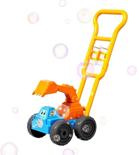 Såpbubbla maskin | Automatisk med Push Walker | Bubbelmaskin för barn | För pojkar och flickor 1-3 år gamla, utomhus, trädgård, trädgård, uteplats, gräsmatta, park, sommarbyggnad