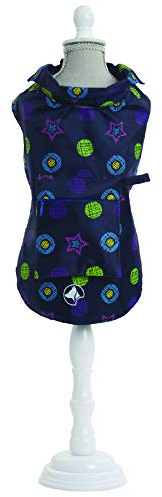 Croci Hunde Regenmantel Farbe mit Drucken in Regendicht Nylon, 35 cm, blau