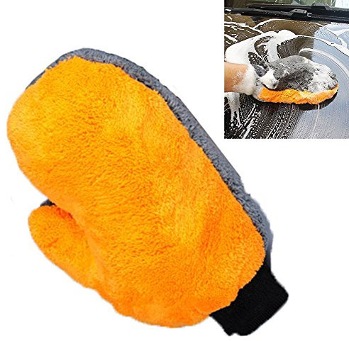 DUBENS Premium Mikrofaser-Auto-Wasch-Handschuh aus extrem saugstarker und weicher Microfaser - Schwamm zur makellosen Autoreinigung und EIN optimaler Felgenreiniger