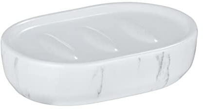 WENKO Seifenablage Adrada, Weiß, Maße (B x H x T): 12 x 3 x 8 cm
