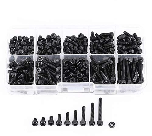 Sechskant Nuss- M3 Cap Kopf Sechskant Bolt Schraube Mutter Metric Maschine Fastener Sortiment Set (280pcs / Box)