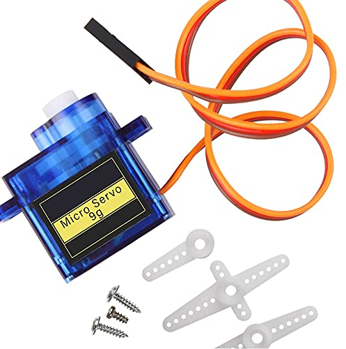 MMOBIEL SG90 9g Micro-Servo-Motor-Kit für RC-Drohne/Auto/Flugzeug/Hubschrauber/Fahrzeuge/Roboter/kompatibel mit Arduino-Projekten und Raspberry Pi, inkl. Schrauben und 3 Servo-Armen