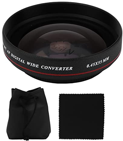 Filtre D'objectif Grand Angle Ultra Mince 55mm 0.45X pour Appareils Photo Reflex Numériques et Caméscopes Nikon Filtre D'objectif Grand Angle, pour Appareils Photo et Caméscopes