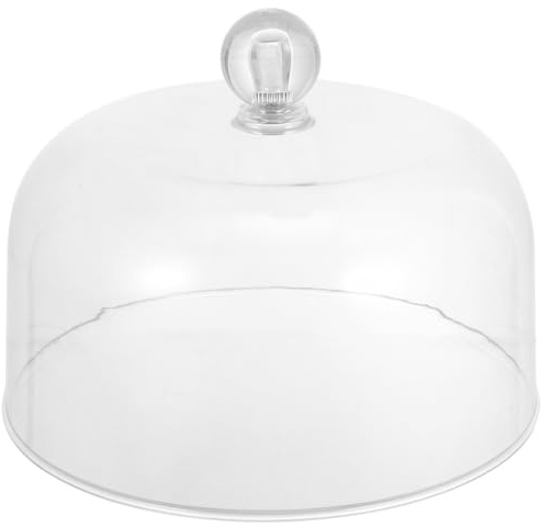 DOITOOL Transparent Plastic Food Dome Cake Stand with Handle, 5.1in Round, for Displaying Cakes, Cupcakes, Cheese, Desserts