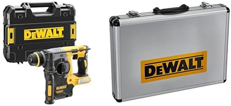 DEWALT Perforateur SDS-PLUS Brushless 2J XR 18V - Marteau Perforateur sans Fil avec un Coffret TSTAK-Capacité de Perçage Max Béton/Métal/Bois 24/13/26mm & Jeu de 15 forets et burins SDS-plus DT9679-QZ