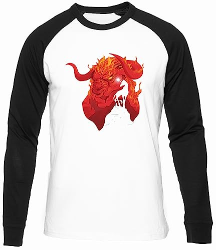 Den Sista Enhörningen Män Kvinnor Unisex Baseboll T-shirt Vit Svarta Ärmar Rund Nacke Men Women Baseball White