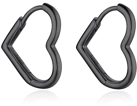 Jrêveinfini Elegante Herzförmige Creolen aus 925er Sterlingsilber für Damen und Mädchen - Herzförmigen Ohrringe in Einem Minimalistischen Style, Geschenke für Frauen Mädchen Mama mit Geschenkbox