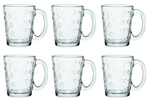 Wintertassen, Weihnachtstassen aus Glas, Stars Leon 300ml 6 Stück