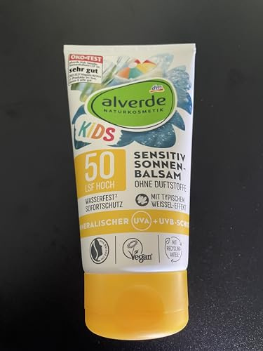 alverde NATURKOSMETIK Sonnenbalsam Kids sensitiv, LSF 50, 150 ml