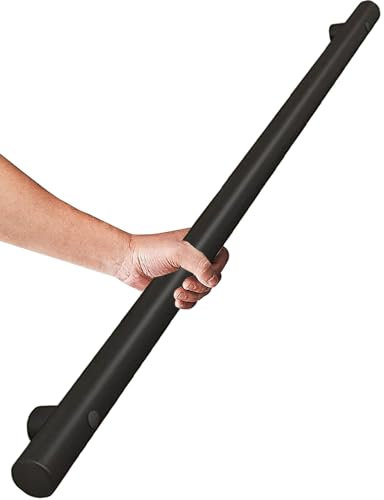 Liyadolaam Treppengeländer-Handlauf, Haltegriff, 60 cm, 90 cm, 1 m, 150 cm, 2 m, 3 m, Edelstahl, Rundrohr, Handläufe für Treppen, Außen- und Innenbereich, Wandstütze, Sicherheitsgriff(200cm)