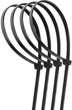 bridas de poliamida negras (100 uds) 4,8 x 350 mm, resistentes, ideales para organizar cables y asegurar componentes.