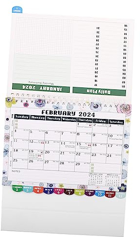 VILLFUL Planer Kalender Home Office Schreibtisch Kalender 2024 Desktop Kalender Monatsplaner Büro Liefern