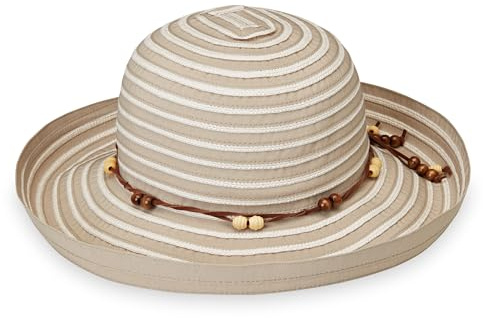 Wallaroo Women’s Breton Sun Hat (Taupe) – UPF 50+ UV Sun Protection, Packable, Adjustable Fit, Medium Size, Lightweight, Versatile Style for Travel, Beach, Hiking, and Everyday Sun Protection