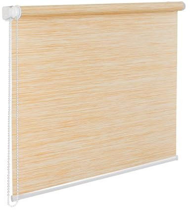 Beautiful Bamboo-Like Stylish Natural Roller Blind in Beige and Sand colours, Choice of 16 Width Sizes, 150cm Drop, 50cm wide (overall width 54.5cm)