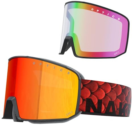The SOLAR Gafas de esquí para hombre y mujer, resistentes gafas de esquí unisex para hombre y mujer, gafas de nieve de alta calidad con sistema magnético para lentes intercambiables opcionales (Solar