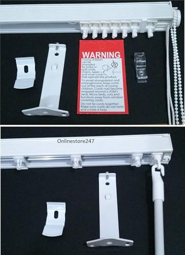 BlindCreations Vertical Blind Headrail Track, 89mm, Made to Measure, Child Safe, UK Made (Upto 170cm)