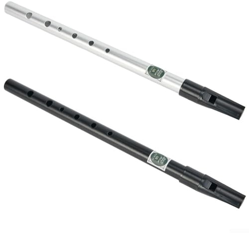 Tin Penny Whistle Flöte CD Key Irland 6-Loch-Instrument mit melodischem Klang (Silberne C-Schlüssel)