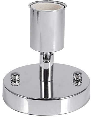 Soporte de Bulbo de la Lámpara de Pared, Zócalo de Bombilla Vintage Giratoria de 180 °, Fácil de Instalar, Adecuado para Iluminación de Hogares o de Oficina, Negro (SILVER)