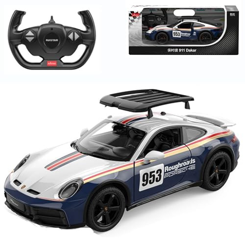 Porsche 911 Dakar Ferngesteuertes Auto im Maßstab 1:14 – Standardversion mit Originalgetreuem Rallye-Design, Offroad-RC-Modell, Offiziell Lizenziert