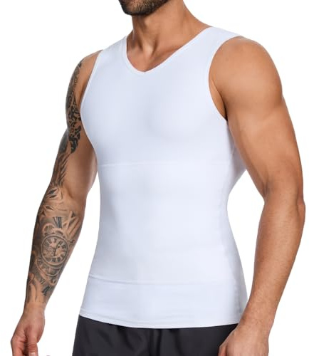 SLIMBELLE Shapewear Herren Kompressionsshirt Bauchweg Body Shaper Tank Top | Ärmelloses Body Shaper Männer-Formt die Körperkurve und kontrolliert den Bauch.