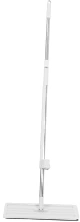 POPETPOP Trapeador Plano De Microfibra Para Limpieza Doméstica 35 Cm Seco y Húmedo Doble Uso Trapeador Perezoso Limpieza Para Hogar Oficina Blanco Estándar Con 2 Almohadillas De Repuesto
