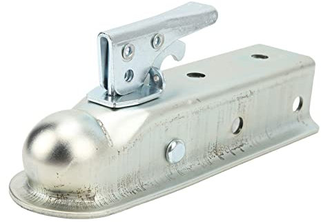 Ldafava Attelage de remorque à Languette Droite, Boule d'attelage de 50 mm, Canal de 50 mm, capacité de Charge de 3 500 kg pour Tube carré de 50 mm