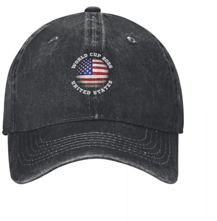 ECUXSRHN Casquette de Baseball en Coton lavé Coupe du Monde Amérique du Nord 2026 Coupe du Monde 2026 Sac de Plage Chapeaux pour Hommes Vintage pour
