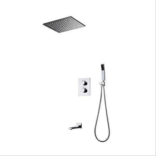 Pommeau de douche encastré, douche à effet pluie à LED, ensemble de douche mural encastré