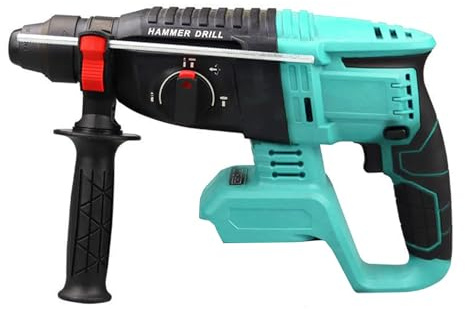 VIVIWI Trapano a percussione rotante senza spazzole ad alta potenza, 1000 W, 9 J, velocità 900 giri/min, in acciaio inox, per uso domestico, batteria non inclusa