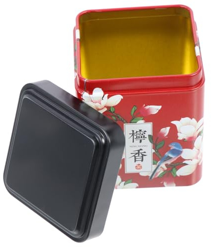 DECOMELODY Boite à Thé Japonaise en Métal Hermétique Couvercle Scellé, Surface Lisse, pour Stockage Portable et Bureau