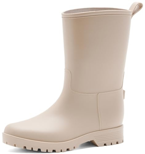 Mufanton Stivali da Pioggia da donna Scarpe da Pioggia comode Stivali di Gomma Scarpe da Giardino Antiscivolo All'aperto