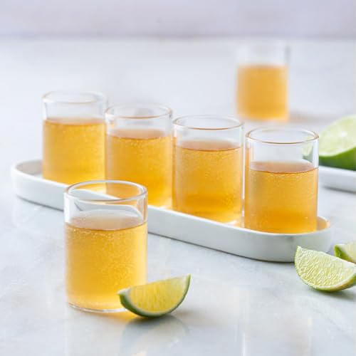 Nobel Borosilicate Glass Shot Glasses Set, 60ml, Crystal Clear, Dishwasher and Microwave Safe, for Wine, Whiskey, Vodka, Tequila, Liquor, 6 Piece