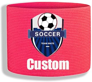 Generisch Personalisierte Fußball-Kapitänsbinde mit Name & Vereinswappen – Verstellbare Armbinde für Jugendliche & Erwachsene,Individuelle Mannschafts-Armbinde für Training Geburtstagsgeschenk