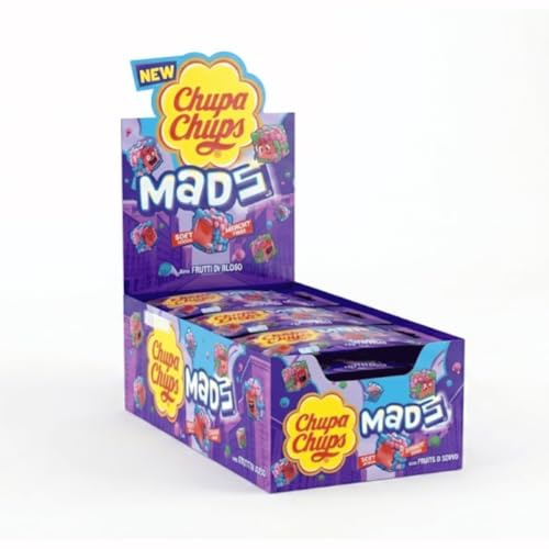 Caramelle Gommose Chupa Chups Mads Berry Frutti di Bosco Espositore da 18 x 45 g