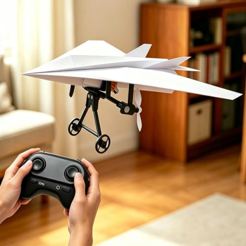 Lightweight Electric Paper Airplane, Double Propellers Paper Plane Kit