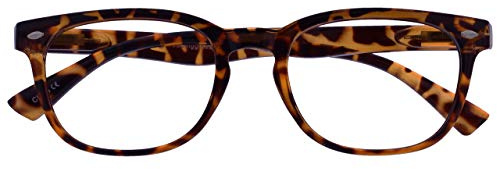 The Reading Glasses Company La Compañía Gafas De Lectura Marrón Carey Lectores Estilo Gregory Peck Hombres Mujeres Bisagras Resorte R14-2T +1,00