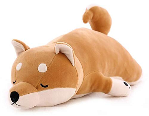 Fortuning's JDS® 29.9 inch Shiba Inu Plush Pillow Large Stuffed Dog Stuffed Animal Plushie Toys Cuddly Toy Hugging Pillow Plushies Soft Children Sleeping Comfort Cushion Toy Cuddling Pillows