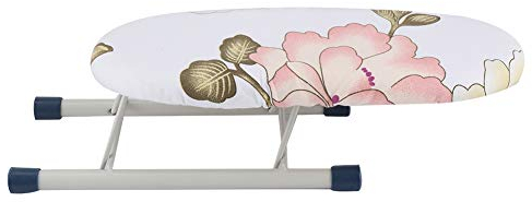 Asse da stiro con maniche regolabile, mini asse da stiro con rivestimento per ferro da stiro a vapore (fiori)