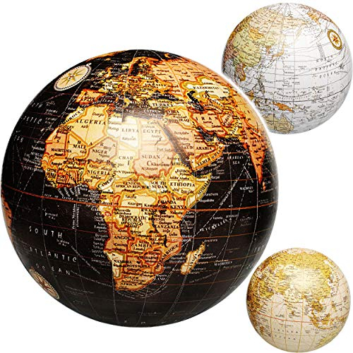 alles-meine.de GmbH 3 Stück Ball/Deko Kugel - Erde - Welt - Globus - 11 cm - Kontinente Länder Meer Geographie/Erdkunde - Weltkarte - Dekoration - Geldgeschenk - für Kinder..
