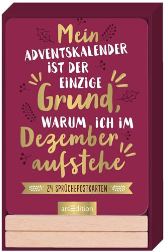 Mein Adventskalender ist der einzige Grund, warum ich im Dezember aufstehe: 24 Sprüchepostkarten
