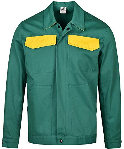 BWOLF ARES 100 % bomull arbetsjacka herr arbetsjacka midjejacka, Grön, 3XL