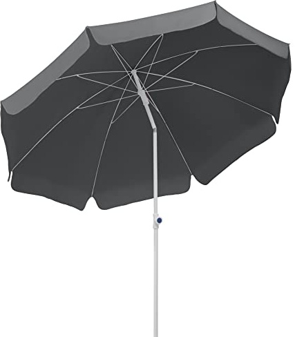 Schneider Sonnenschirm Ibiza, anthrazit, 240 cm rund, 681-15, Gestell Stahl, Bespannung Polyester, 2.8 kg