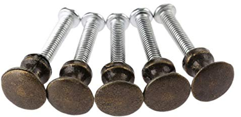 TRENTSNOOK 5Pcs 12x11mm Antique Bronze/Silber Schmuck-Box Knöpfe und Griffe Schubladenschrank-Kabinett-Möbel Pull Griffe Möbelbeschläge (Color : Antique Bronze)