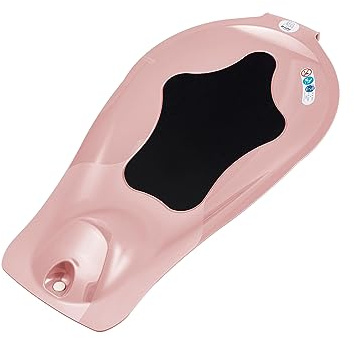 Rotho Babydesign TOP o TOP Xtra Inserto per Vasca da Bagno, con Tappetino Antiscivolo, 0-6 mesi, Max 12 kg, Rosa Morbida, 20503 0342 0001