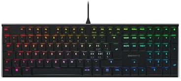 CHERRY MX 10.0N RGB, Schweizer Layout, QWERTZ Tastatur, kabelgebundene Tastatur, mechanische Gamingtastatur, MX Low Profile RGB Speed SWITCHES, Schwarz