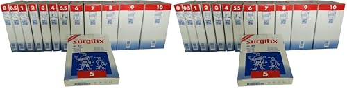 Surgifix - Filet Tubulaire Élastique Poly, Taille 5, pour Fixation de Compresses, Gaze et Pansements du Pied, Talon, Cheville, Longueur de Tension 25 m, Couleur Blanche, Fabriqué en Italie, Lot de 2