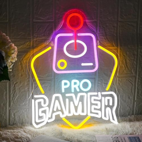LMSIGNLY Gioco Neon segno Pro Gamer LED Neon Light segno Colorato Gaming Neon segno per Boy Game Room Dimmerabile USB Cool Neon segno per Game Zone Party Soggiorno Camera Da Letto Decorazione